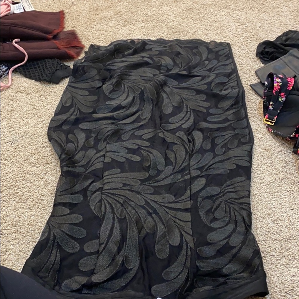 Black strapless dress